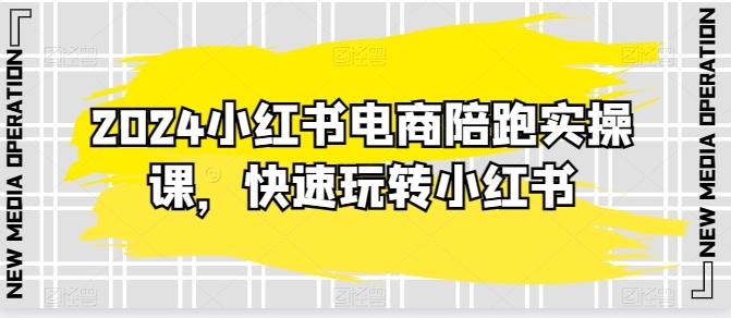 2024小红书电商陪跑实操课，快速玩转小红书，超过20节精细化课程网赚项目-副业赚钱-互联网创业-资源整合羊师傅网赚