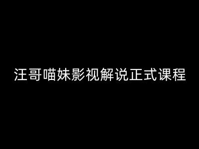 汪哥影视解说正式课程：剪映/PR教学/视解说剪辑5大黄金法则/全流程剪辑7把利器等等网赚项目-副业赚钱-互联网创业-资源整合羊师傅网赚