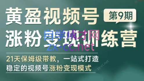 黄盈·视频号涨粉变现训练营网赚项目-副业赚钱-互联网创业-资源整合羊师傅网赚