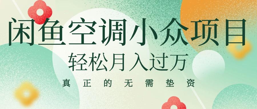 闲鱼卖空调小众项目 轻松月入过万 真正的无需垫资金网赚项目-副业赚钱-互联网创业-资源整合羊师傅网赚