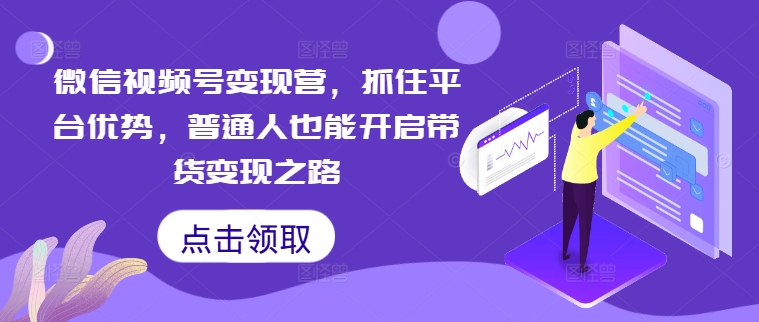 微信视频号变现营，抓住平台优势，普通人也能开启带货变现之路网赚项目-副业赚钱-互联网创业-资源整合羊师傅网赚