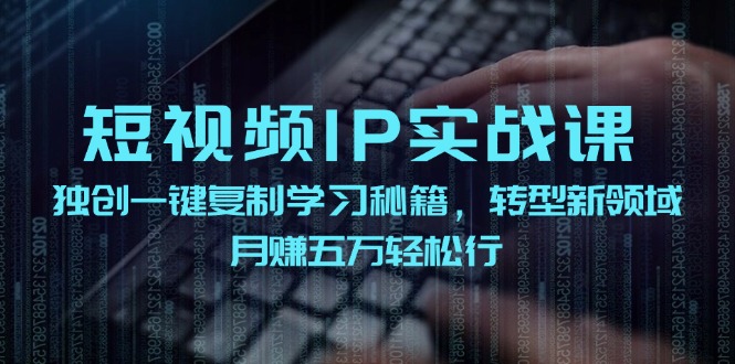 短视频IP实战课，独创一键复制学习秘籍，转战新领域，月赚五万轻松行网赚项目-副业赚钱-互联网创业-资源整合羊师傅网赚