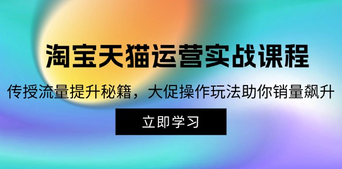 淘宝&天猫运营实战课程，传授流量提升秘籍，大促操作玩法助你销量飙升网赚项目-副业赚钱-互联网创业-资源整合羊师傅网赚