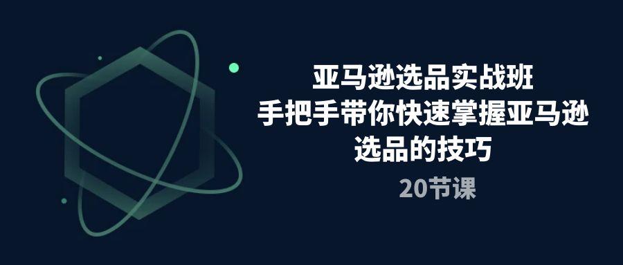 亚马逊选品实战班，手把手带你快速掌握亚马逊选品的技巧(20节课网赚项目-副业赚钱-互联网创业-资源整合羊师傅网赚