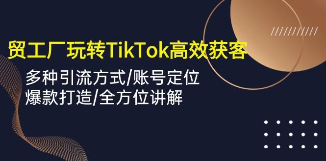 外贸工厂玩转TikTok高效获客，多种引流方式/账号定位/爆款打造/全方位讲解网赚项目-副业赚钱-互联网创业-资源整合羊师傅网赚