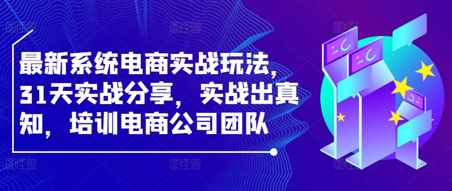 最新系统电商实战玩法，31天实战分享，实战出真知，培训电商公司团队网赚项目-副业赚钱-互联网创业-资源整合羊师傅网赚