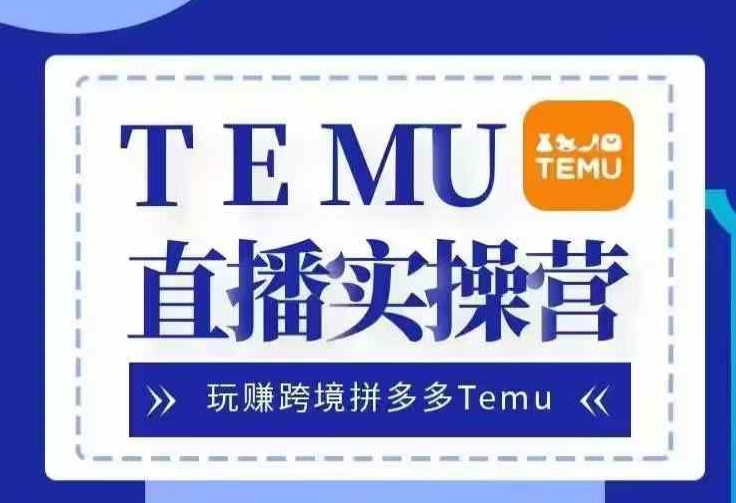 Temu直播实战营，玩赚跨境拼多多Temu，国内电商卷就出海赚美金网赚项目-副业赚钱-互联网创业-资源整合羊师傅网赚