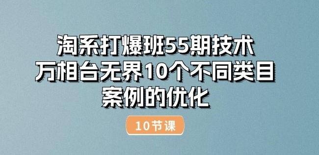 淘系打爆班55期技术：万相台无界10个不同类目案例的优化(10节)网赚项目-副业赚钱-互联网创业-资源整合羊师傅网赚