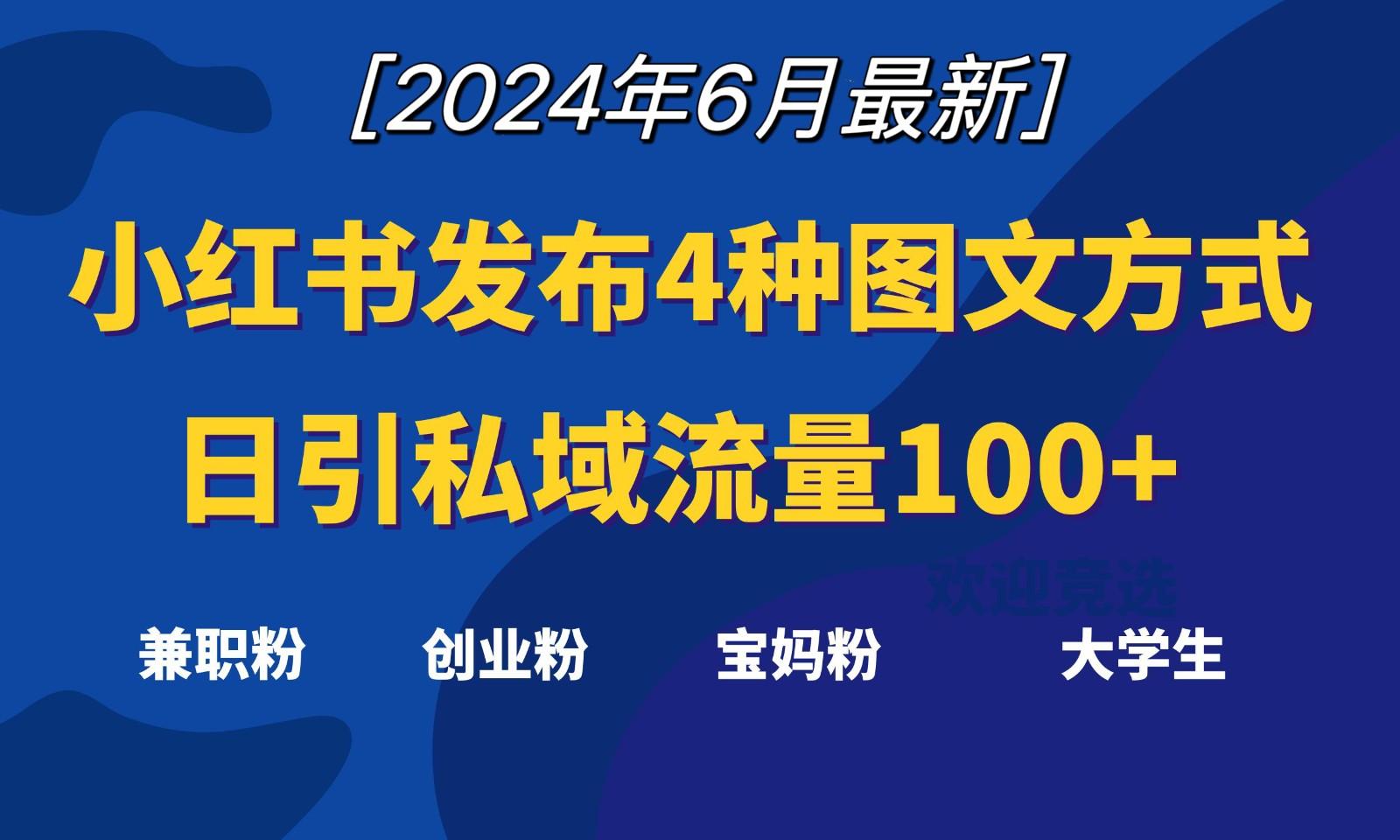 小红书发布这4种图文，就能日引私域流量100+网赚项目-副业赚钱-互联网创业-资源整合羊师傅网赚