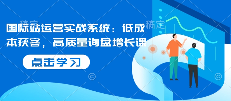 国际站运营实战系统：低成本获客，高质量询盘增长课网赚项目-副业赚钱-互联网创业-资源整合羊师傅网赚