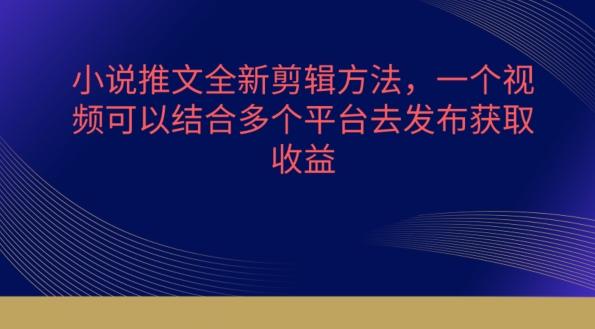 小说推文全新剪辑方法，一个视频可以结合多个平台去发布获取【揭秘】网赚项目-副业赚钱-互联网创业-资源整合羊师傅网赚