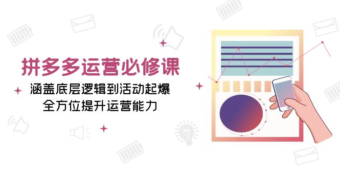 拼多多运营必修课：涵盖底层逻辑到活动起爆，全方位提升运营能力网赚项目-副业赚钱-互联网创业-资源整合羊师傅网赚