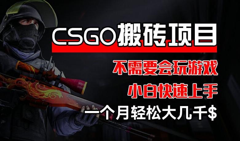 CSGO 装备搬砖项目，操作简单，不需要会玩游戏，小白也能快速上手，一个月轻松大几千【揭秘】网赚项目-副业赚钱-互联网创业-资源整合羊师傅网赚