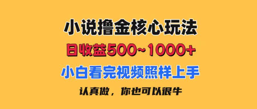 小说撸金核心玩法，日收益500-1000+，小白看完照样上手，0成本有手就行网赚项目-副业赚钱-互联网创业-资源整合羊师傅网赚