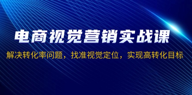 电商视觉营销实战课，解决转化率问题，找准视觉定位，实现高转化目标网赚项目-副业赚钱-互联网创业-资源整合羊师傅网赚