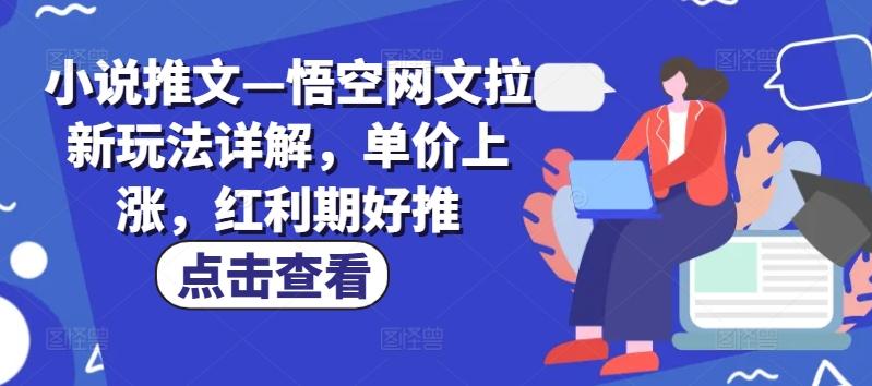 小说推文—悟空网文拉新玩法详解，单价上涨，红利期好推网赚项目-副业赚钱-互联网创业-资源整合羊师傅网赚